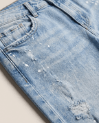Baggy Wide Leg BBL Jeans for Women – Mid Low Rise Distressed Stretch Denim - Sundrift