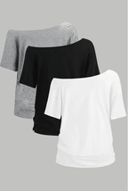 Basic Short Sleeve T-Shirt for Women – Solid Colour Everyday Cotton Tee - Sundrift