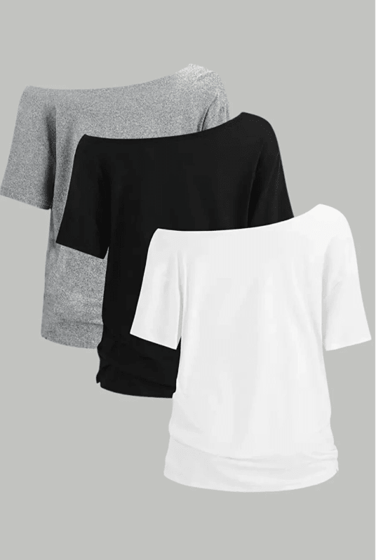 Basic Short Sleeve T-Shirt for Women – Solid Colour Everyday Cotton Tee - Sundrift