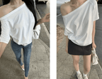Basic Short Sleeve T-Shirt for Women – Solid Colour Everyday Cotton Tee - Sundrift