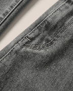 Gray Wide Leg BBL Jeans for Women – Stretchy Mid Low Rise Baggy Mom Jeans - Sundrift