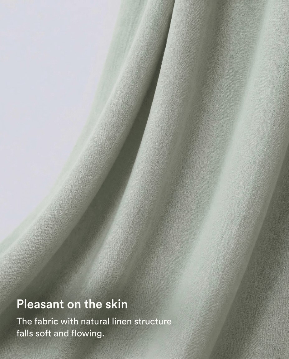 High Waist Wide Leg Linen Look Pants for Women – Drawstring Casual Trousers - Sundrift
