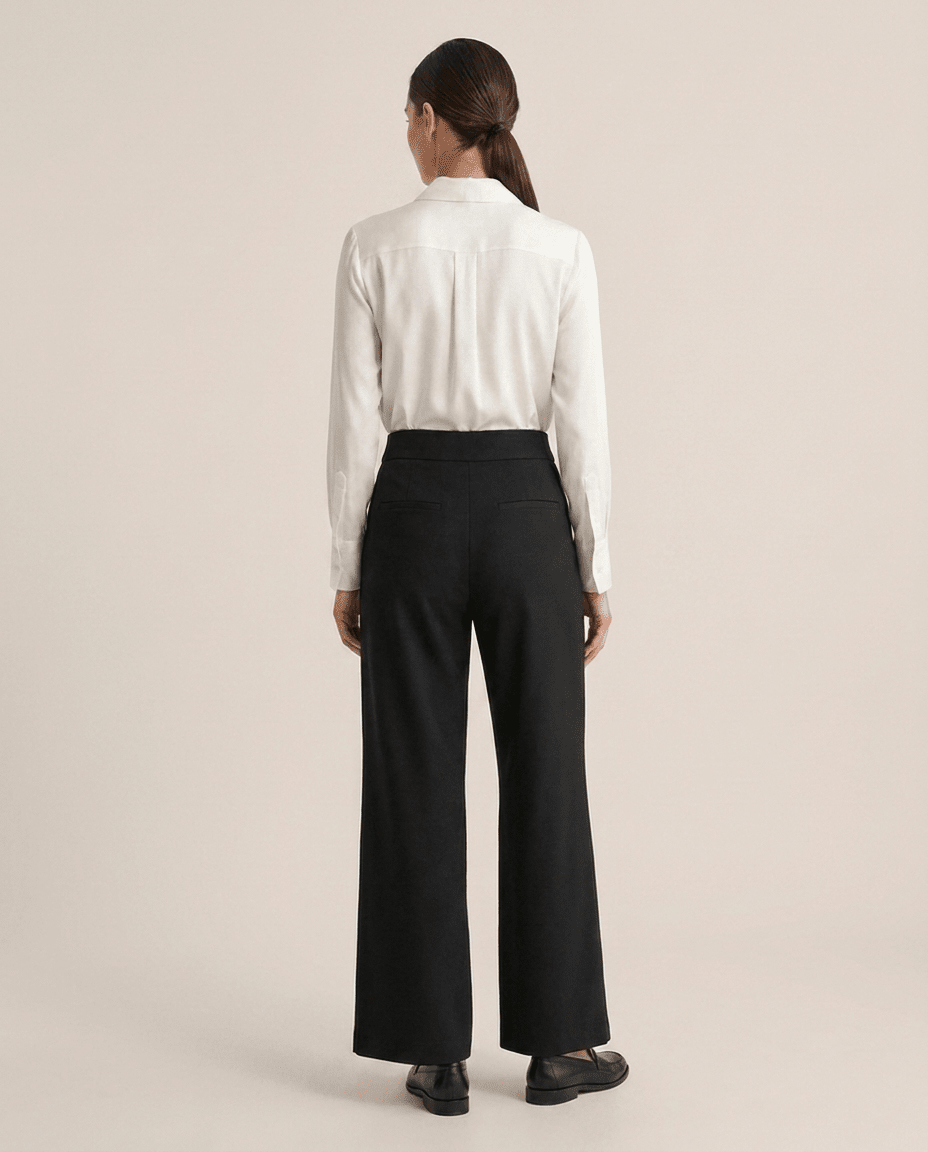 High Waist Wide Leg Trousers for Women – Loose Business Casual Work Pants - Sundrift