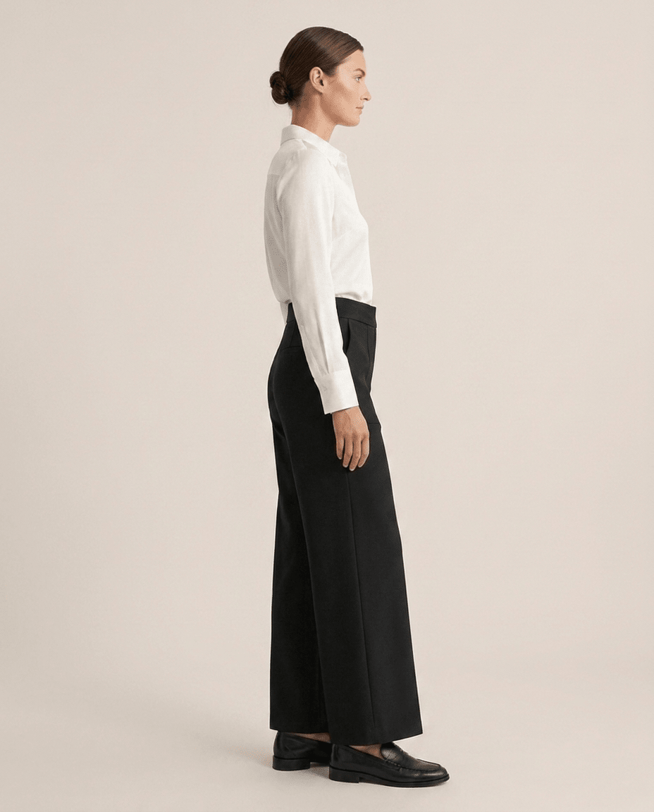 High Waist Wide Leg Trousers for Women – Loose Business Casual Work Pants - Sundrift
