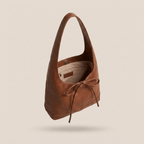 Knotted Leather Shoulder Bag for Women – Minimalist Everyday Handbag - Sundrift