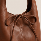Knotted Leather Shoulder Bag for Women – Minimalist Everyday Handbag - Sundrift