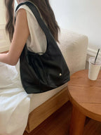 Knotted Leather Shoulder Bag for Women – Minimalist Everyday Handbag - Sundrift