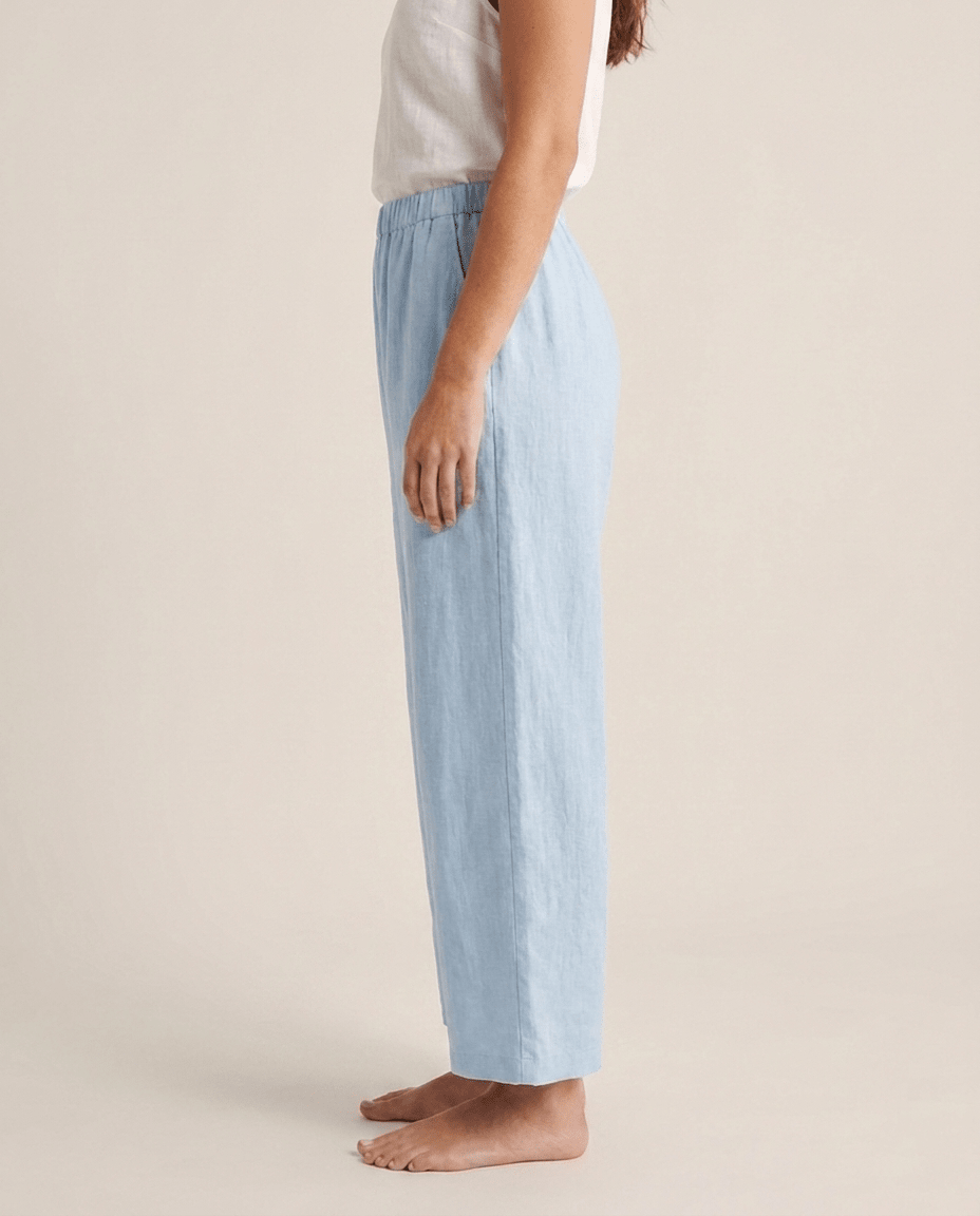 Lightweight Linen Blend Wide Leg Pants for Women – Casual Summer Beach Trousers - Sundrift