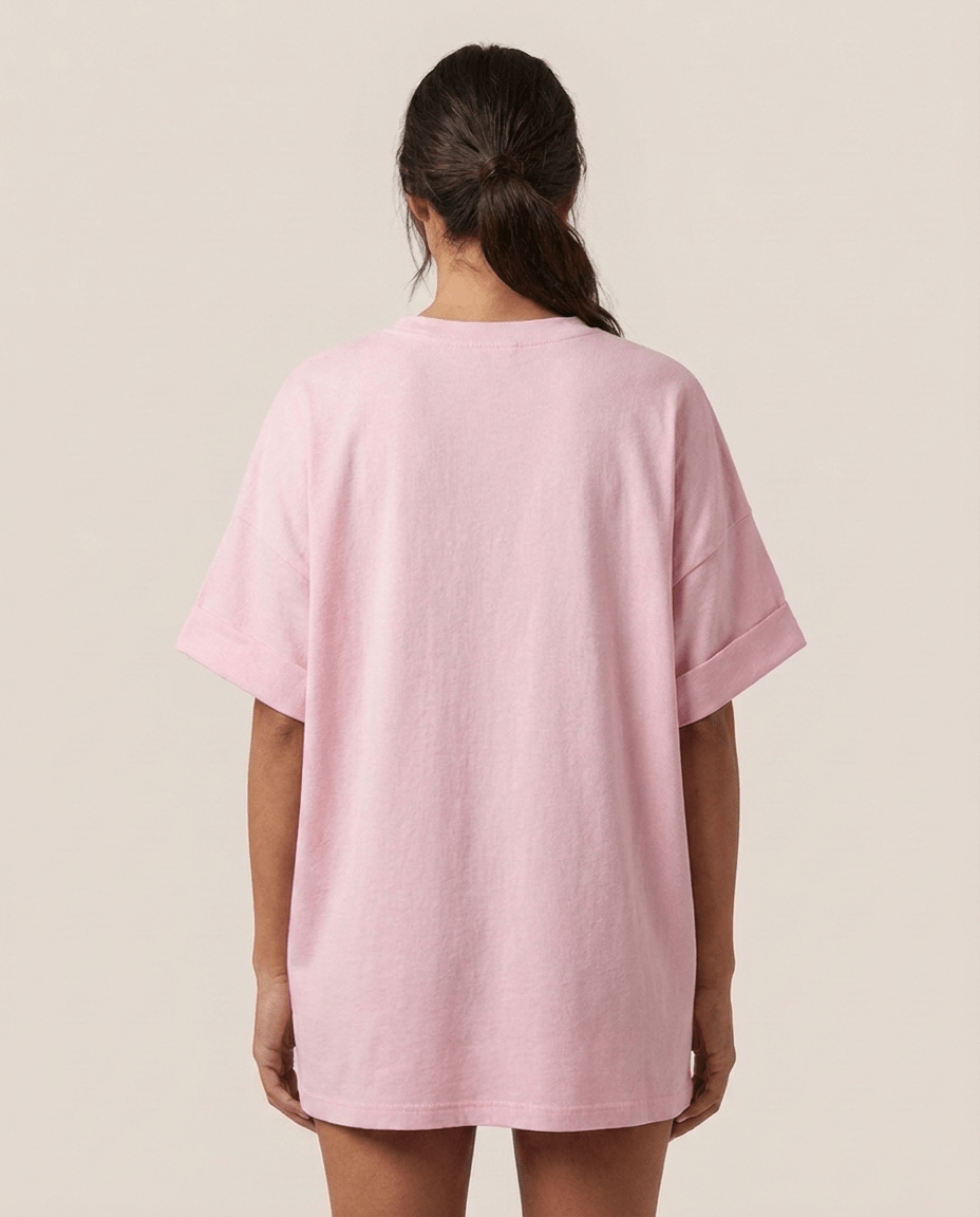 Oversized T-Shirt for Women – Gina Basic Cotton Tee, One Size, 19 Colours - Sundrift
