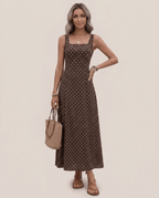 Polka Dot Maxi Dress for Women – Sleeveless Flowy Summer Dress - Sundrift