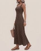 Polka Dot Maxi Dress for Women – Sleeveless Flowy Summer Dress - Sundrift