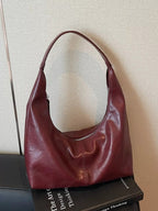 PU Leather Hobo Shoulder Bag for Women – Slouchy Everyday Handbag - Sundrift