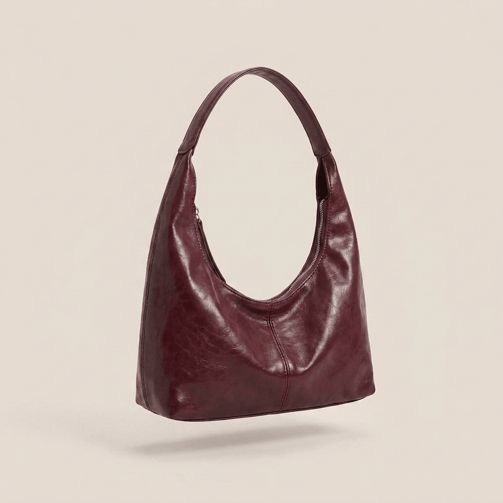 PU Leather Hobo Shoulder Bag for Women – Slouchy Everyday Handbag - Sundrift