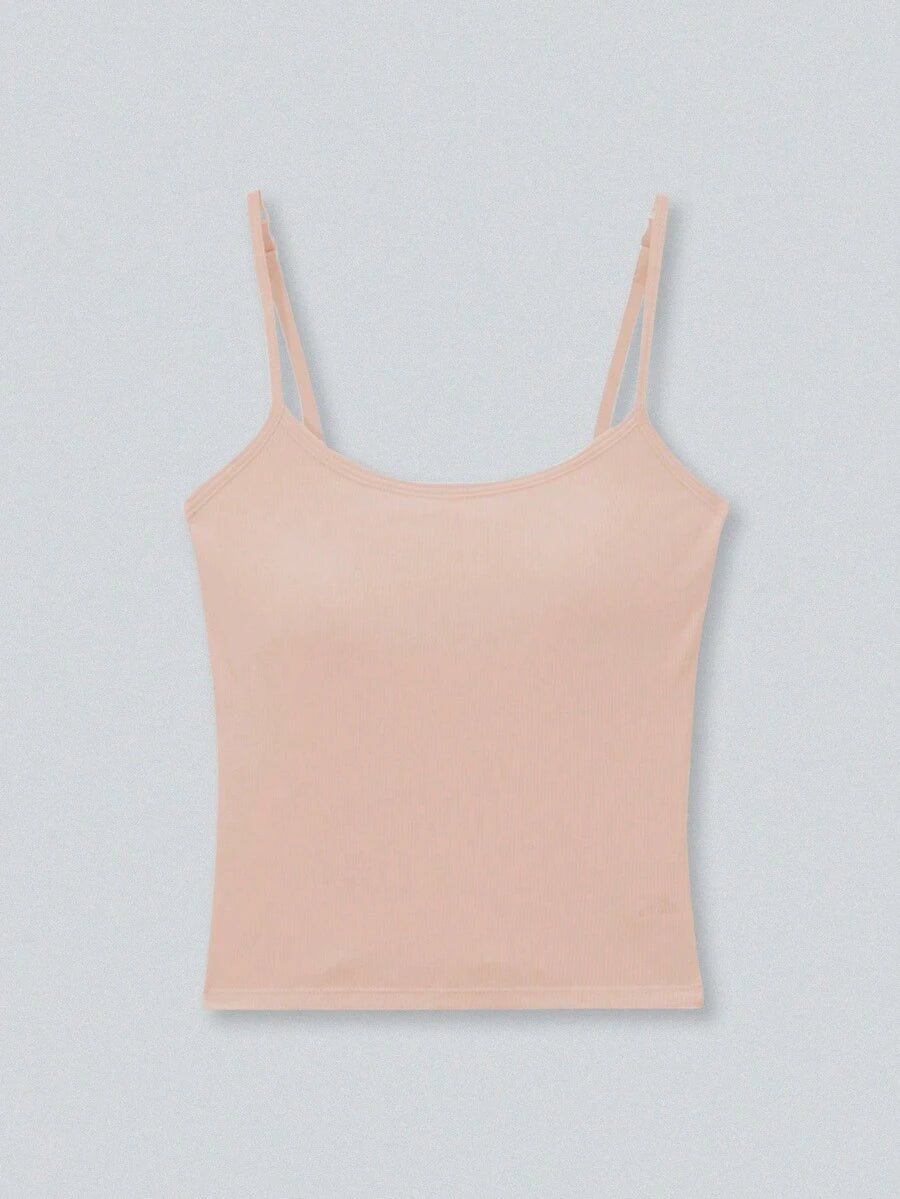 Ribbed Padded Cami Top 3 Pack for Women – Sleeveless Basic Crop Tank Tops - Sundrift