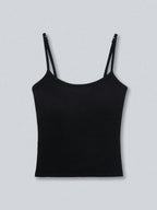 Ribbed Padded Cami Top 3 Pack for Women – Sleeveless Basic Crop Tank Tops - Sundrift