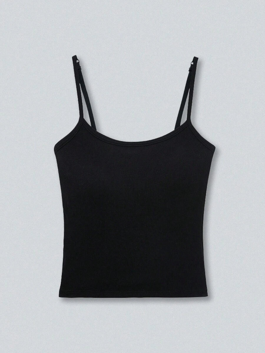 Ribbed Padded Cami Top 3 Pack for Women – Sleeveless Basic Crop Tank Tops - Sundrift