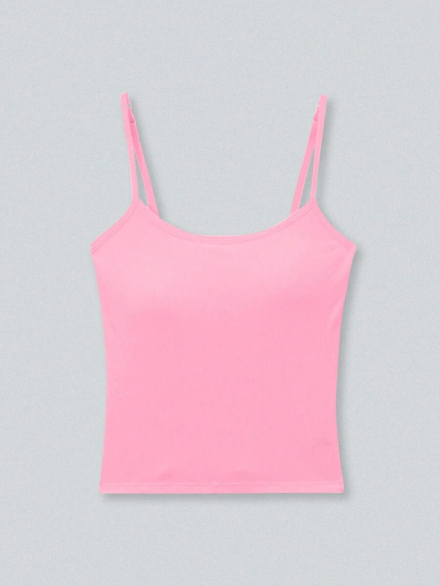 Ribbed Padded Cami Top 3 Pack for Women – Sleeveless Basic Crop Tank Tops - Sundrift