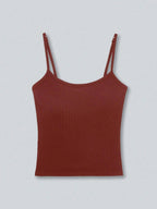 Ribbed Padded Cami Top 3 Pack for Women – Sleeveless Basic Crop Tank Tops - Sundrift