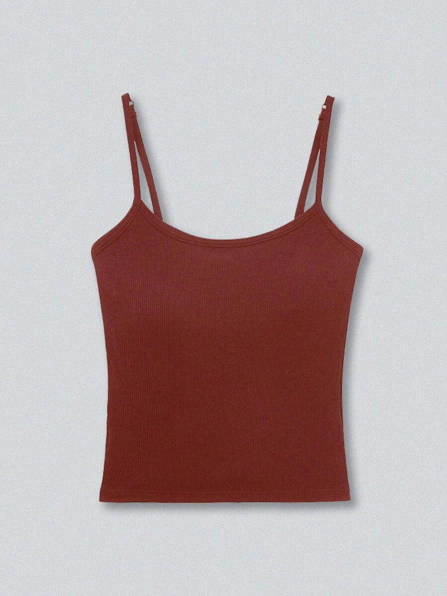 Ribbed Padded Cami Top 3 Pack for Women – Sleeveless Basic Crop Tank Tops - Sundrift