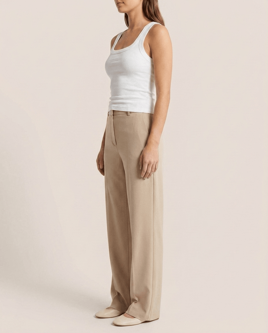 Ribbed Square Neck Tank Top for Women – Fitted Sleeveless Basic Top - Sundrift