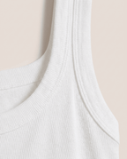 Ribbed Square Neck Tank Top for Women – Fitted Sleeveless Basic Top - Sundrift