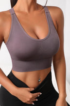 Scoop Neck Longline Sports Bra for Women – Supportive Yoga & Gym Bra - Sundrift