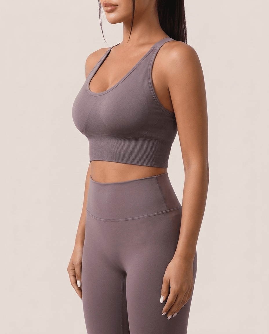 Scoop Neck Longline Sports Bra for Women – Supportive Yoga & Gym Bra - Sundrift