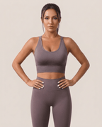 Scoop Neck Longline Sports Bra for Women – Supportive Yoga & Gym Bra - Sundrift