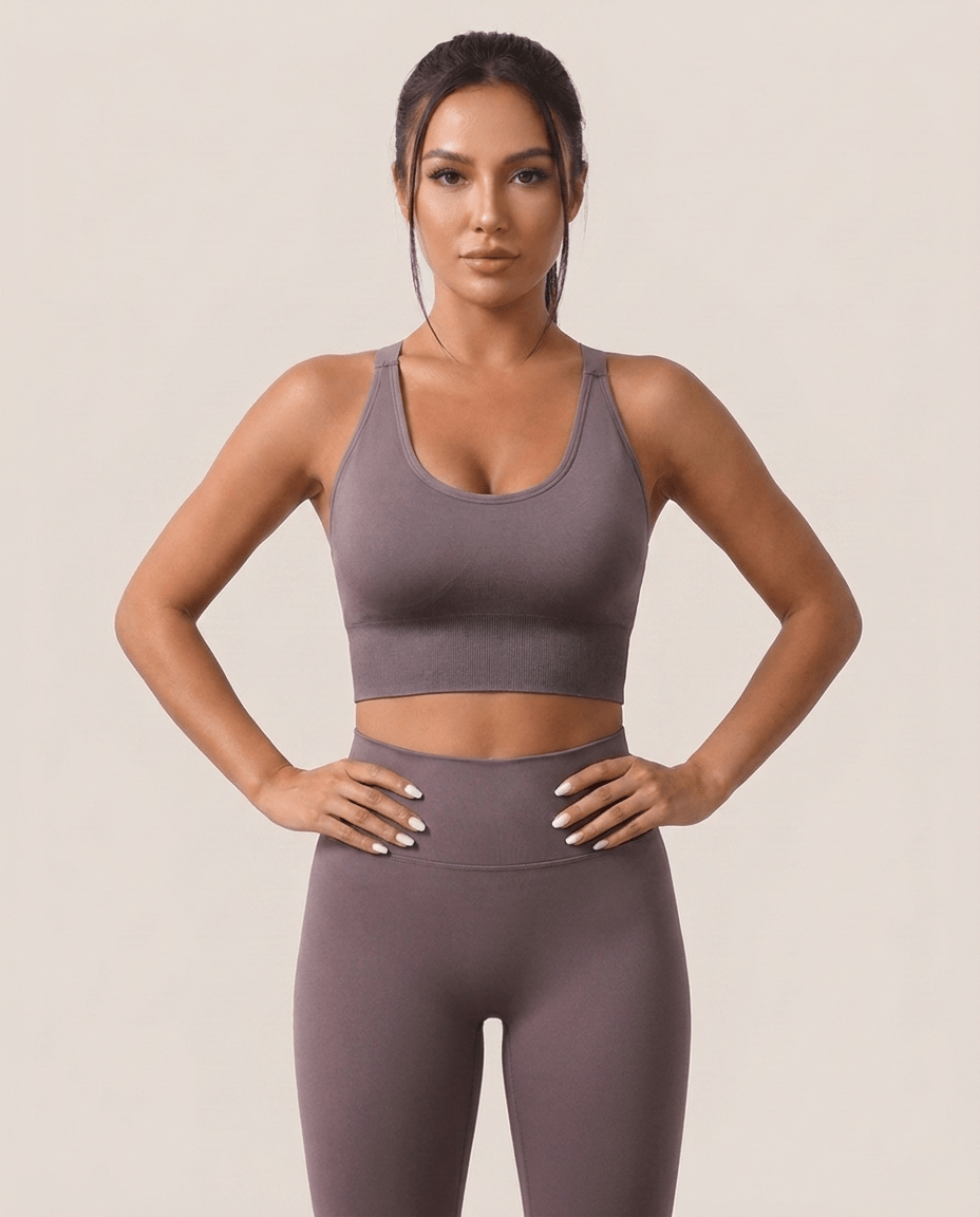 Scoop Neck Longline Sports Bra for Women – Supportive Yoga & Gym Bra - Sundrift