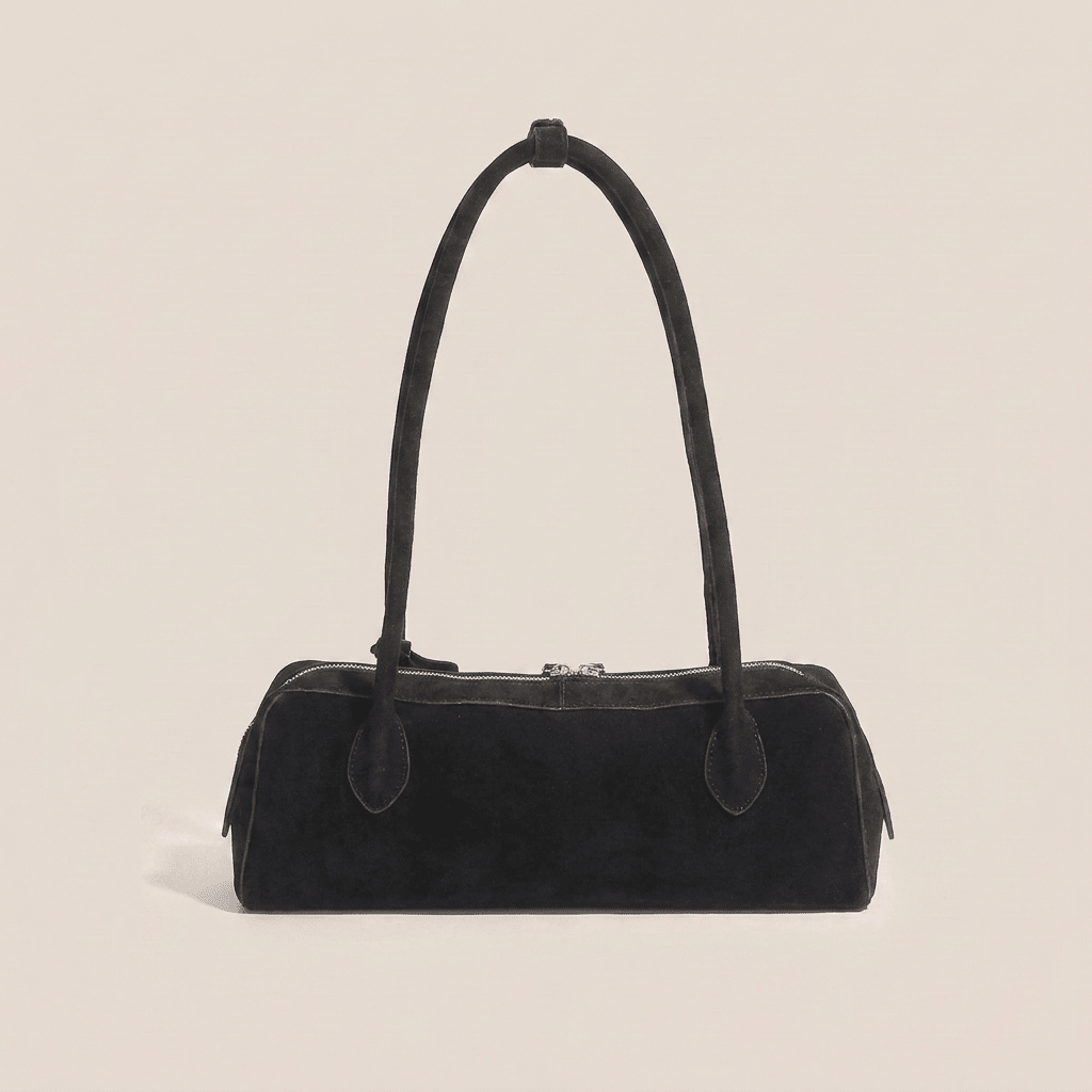 Solid Colour Shoulder Bag for Women – Minimalist Leather Look Handbag - Sundrift