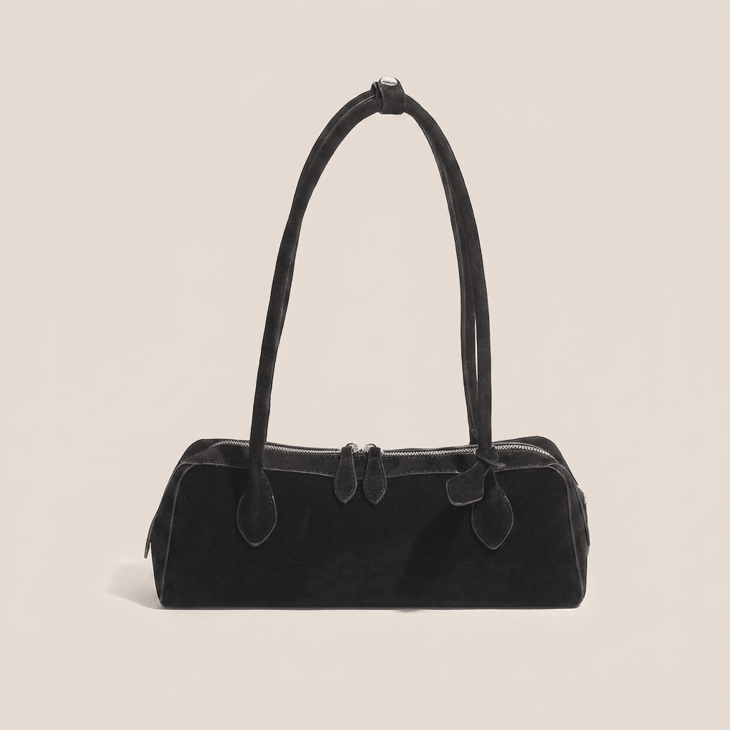 Solid Colour Shoulder Bag for Women – Minimalist Leather Look Handbag - Sundrift