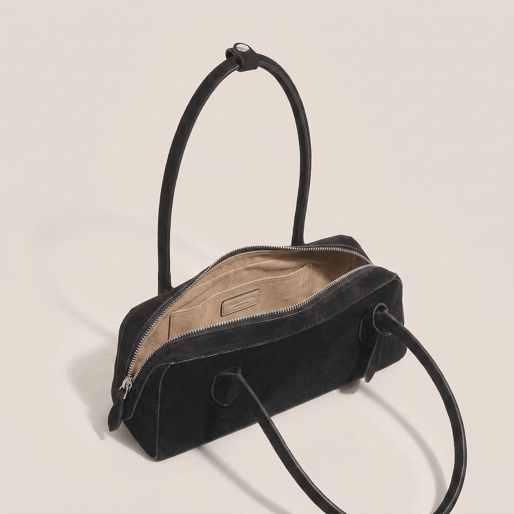 Solid Colour Shoulder Bag for Women – Minimalist Leather Look Handbag - Sundrift