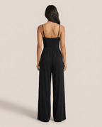 Spaghetti Strap Wide Leg Jumpsuit for Women – Casual Flowy Summer Playsuit - Sundrift