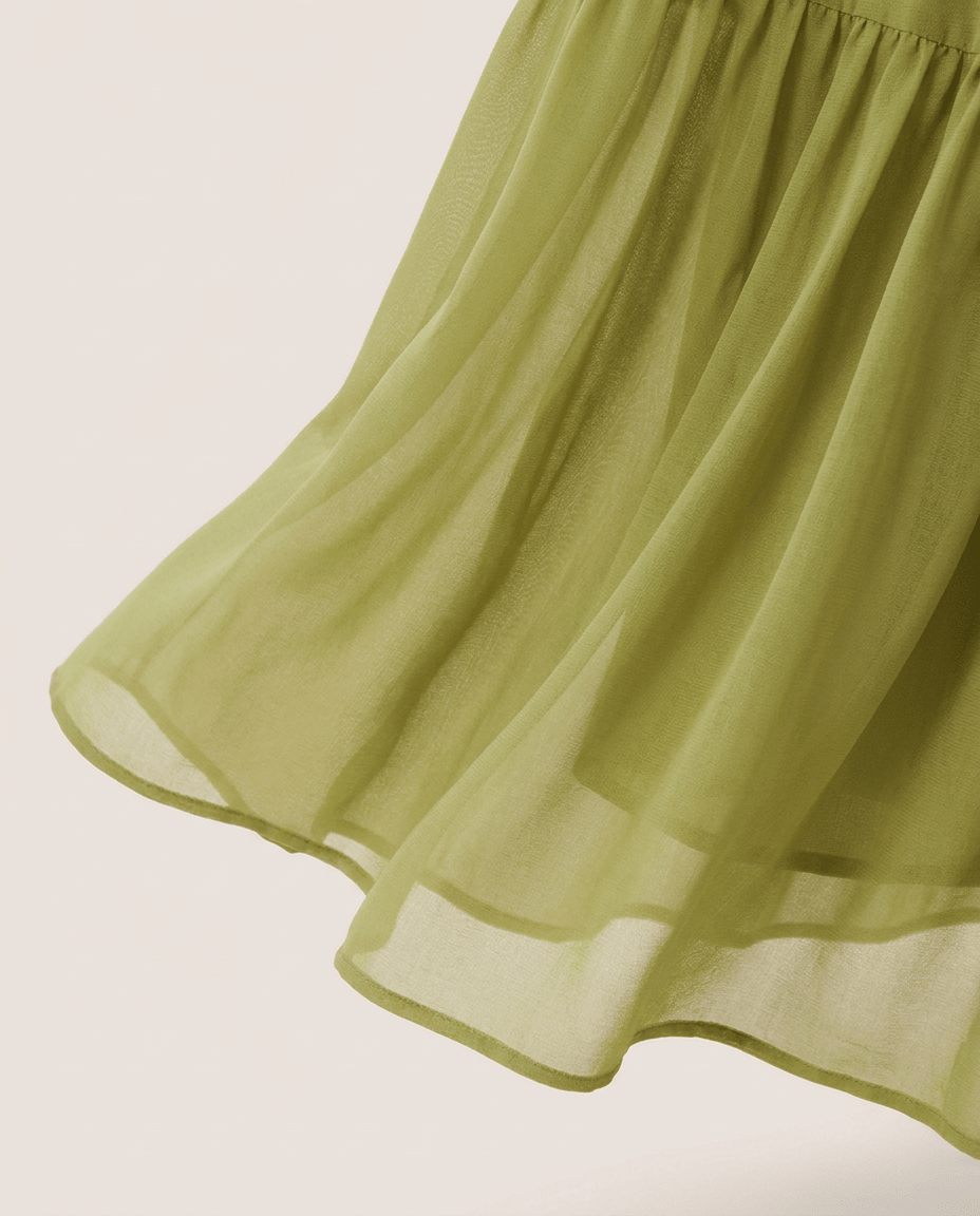 Two Piece Chiffon Summer Set for Women – V Neck Crop Top & Maxi Skirt - Sundrift