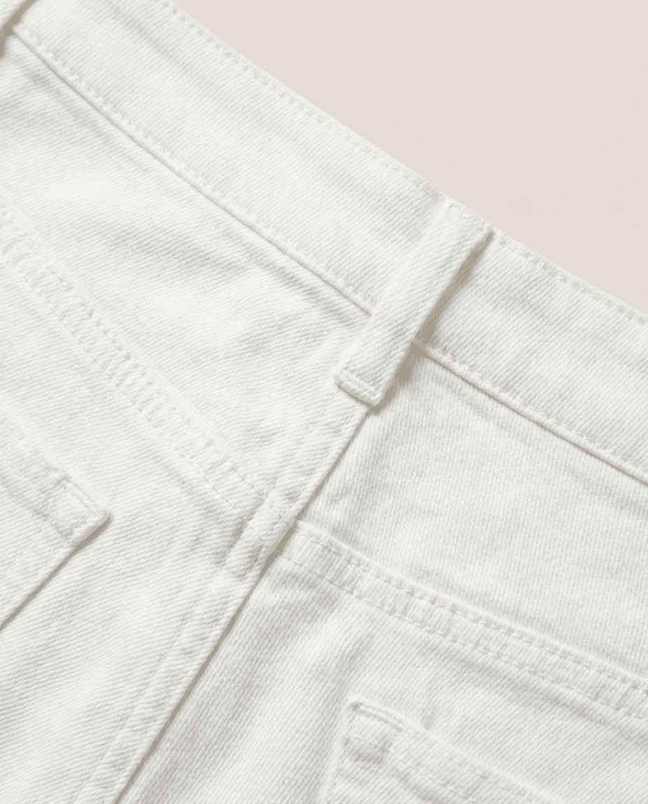 White Wide Leg BBL Jeans for Women – Stretchy Mid Low Rise Baggy Mom Jeans - Sundrift